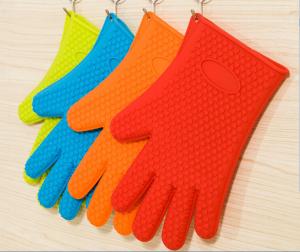 Quality Food Grade Silicone Kitchen Glove Heat Resistant BBQ Oven Mitts For Outdoor wholesale