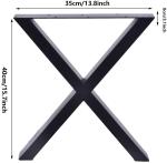 Furniture Base Part Metal Table Legs Sturdy Table Black Powder Coating