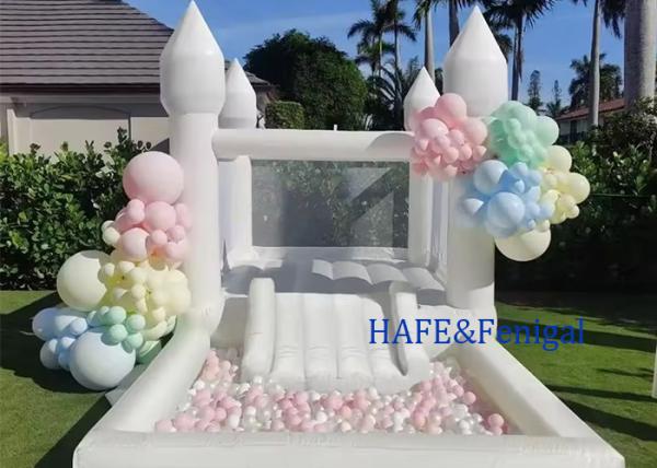 Party Mini Small Pvc Inflatable White Castle Bounce House Jumping Castle With