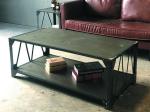 Rustic Vintage Table Industrial Metal Iron Coffee Table End Table For Living