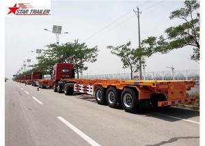 Quality 65T Payload Tipping Skeletal Trailers , Q345B Steel Sliding Skeletal Trailer wholesale