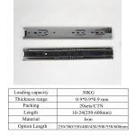 45mm Zinc Telescopic Channel Drawer Ball Bearing Slide