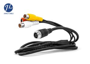 Quality Extension Four Pin Aviation Cable Connector M12 RCA For CCTV Camera wholesale