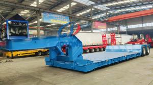 Quality 3 Axles Gooseneck Excavator Carrier Lowboy Truck Trailers For Africa Market wholesale