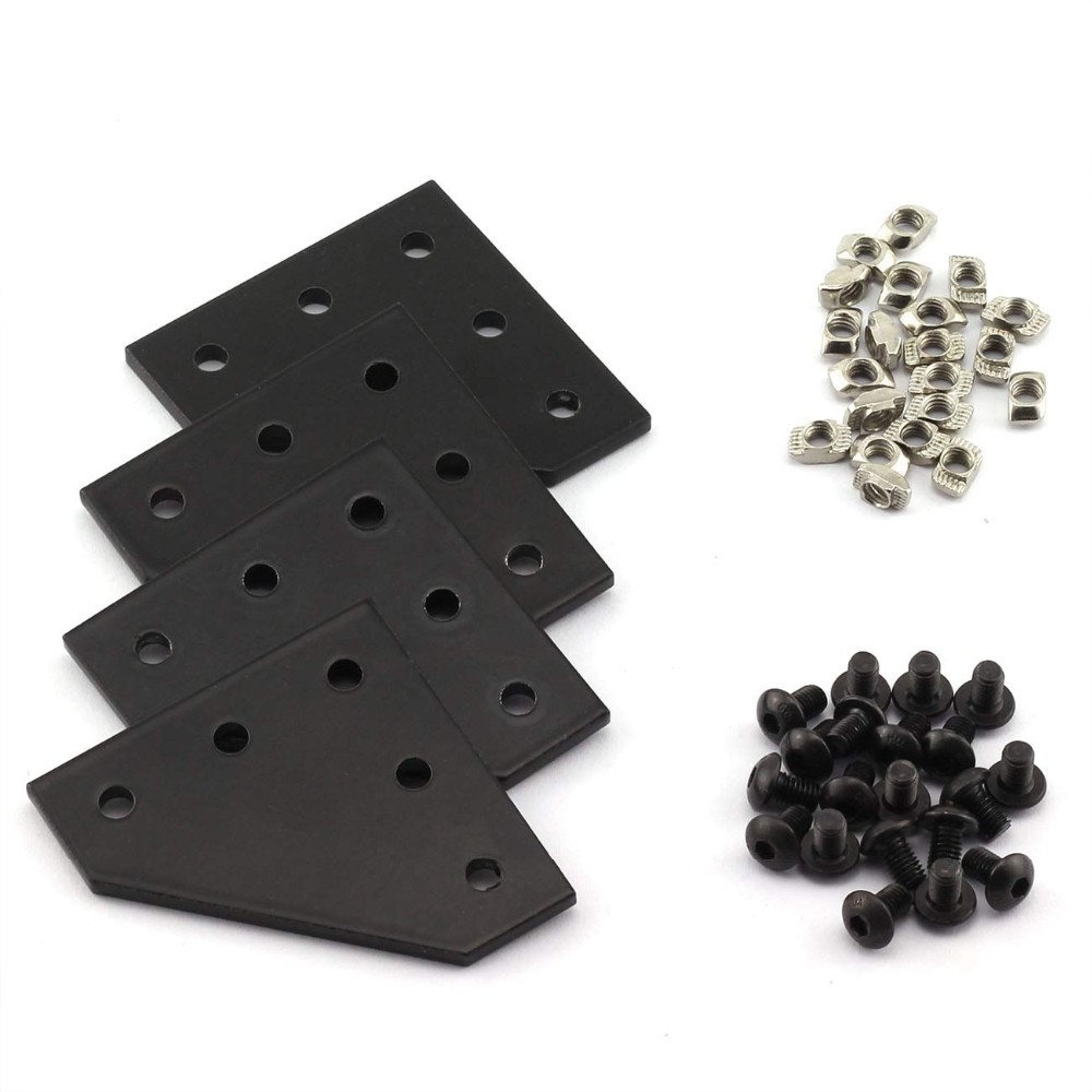 Offering Sample 90 Degree L Shape Corner Bracket Plate for 20 x 20mm Aluminum Profile