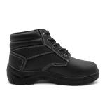 Middle Cut Cow Leather Safety Boots Black Safety Shoes S3 Standard