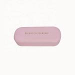 Stylish Black Pink PU Leather Sunglasses Case With Logo Printed