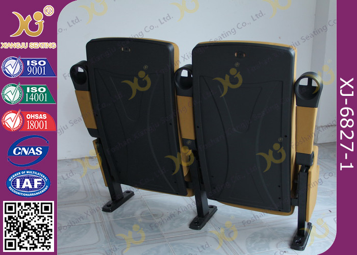 UK Standard PU Foam Movie Theaters Seats Anti Rusting Powder Coated Legs