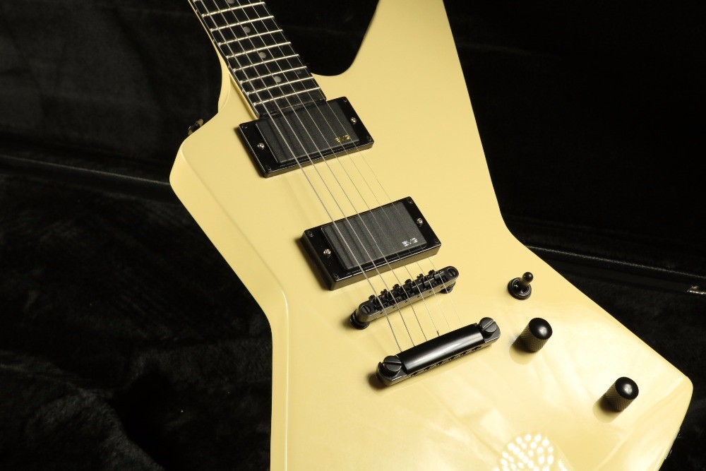 Top Quality ESPS Explorer Electric Guitar Cream Color Fingerboard Inlay Black Hardware EMG Pickups