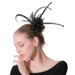 Age Group Adults Elegant Wedding Hair Feather Fascinator for Church Hats 15*30