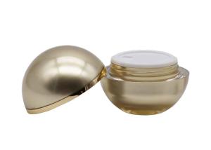 Quality Spherical Cosmetic Cream Containers Gold Color Volume 30g 50g OEM Available wholesale