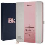 Hardcover Leather Custom Journal Notebook With Pink Waist Band / Pen Loop / 6