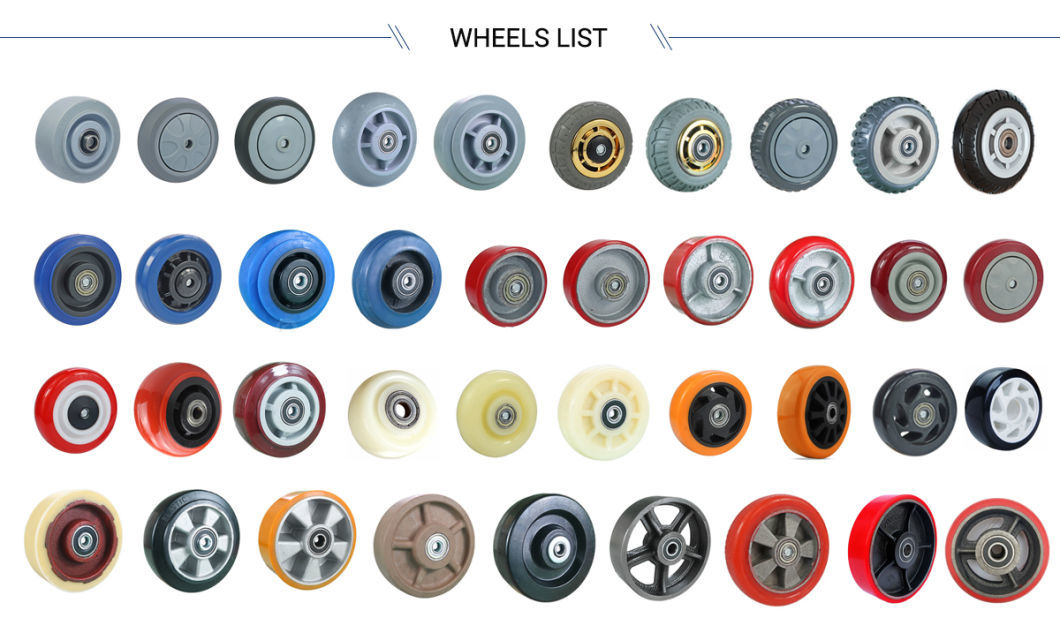 3inch 4inch 5inch Red PVC Industry Medium Duty Caster Wheels