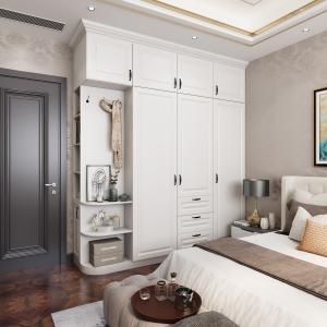 Quality Custom Size Wooden Modern Bedroom Wardrobe Closet with European Style and Panel Style wholesale