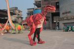 Long 4m Handmade Animatronic Dinosaur Costume Display Business Square