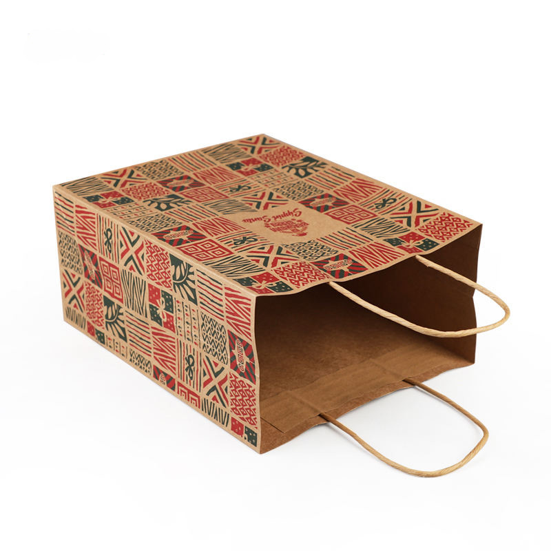 Recyclable Personalized Customized Mixed Color Kraft Paper Bags Logo Printing Kraft Paper Shopping Bag