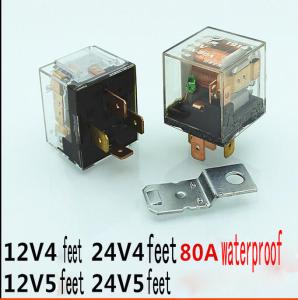 Quality High power 12v 24v 4 feet 5 feet waterproof automobile relay headlight fan air conditioner relay wholesale