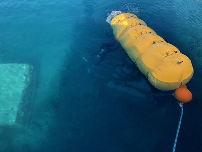 RF Welded Seams Cylindrical Underwater Air Lift Bag For Marine Salvage