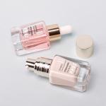 Square Stransparent Foundation Glass Bottle 15ml Sample Size Cosmetic Lotion