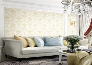 Quality Fashion Modern Damask Print Wallpaper , Contemporary Damask Wallpaper 10m Length wholesale
