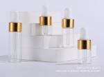 Transparent Rose Gold Glass Dropper Bottle 1ml 2ml 3ml 5ml Essential Oil Sample