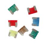 Low Profile 10.9mm Zinc Alloy Mini Blade Fuse Rated 32VDC 58VDC 60VDC 15A Blue