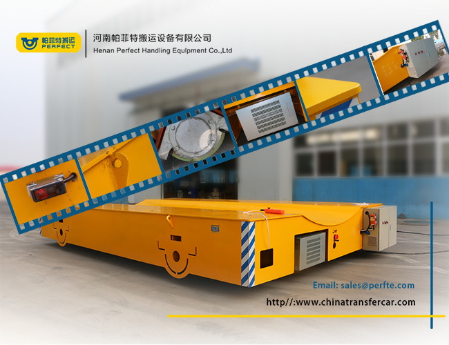 Precise Ladle Electric Motorised Transfer Trolley Heavy Duty Handling