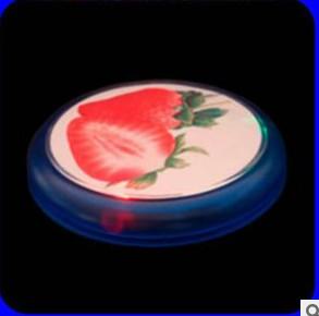 Quality New customed logo promotional acrylic round party club club led flash coaster cushion wholesale