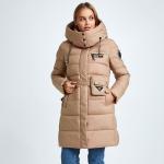FODARLLOY Ladies Warm Hooded Cotton-padded Clothes Slim Long Down Winter Jackets