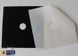 Quality PTFE Fiberglass Fabric Reusable Stovetop Burner Protectors 27X27CM Beige 260℃ wholesale