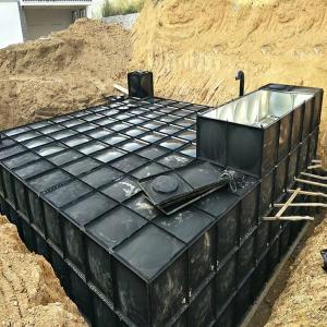 Quality Bolted Harvest Underground Rainwater Tank , Bdf Dipped Black Water Container wholesale