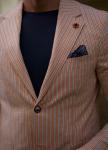 Double Breasted Camel Mens Casual Business Jacket No Tie