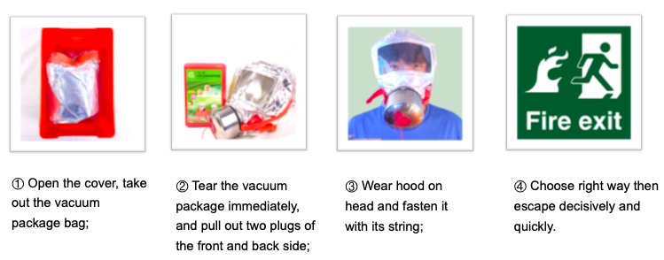 Filter self rescue respirator, fire emergency escape mask30min