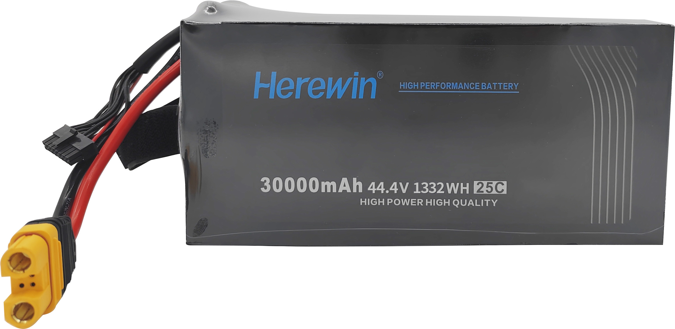 12S 44.4V 30Ah LiHv Herewin Agricultural Drone Battery 25C Soft Pack