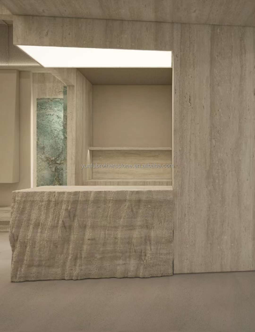 Modern Material Beige Travertine with Good Polished Natural Stone For Wall Cladding Tiles