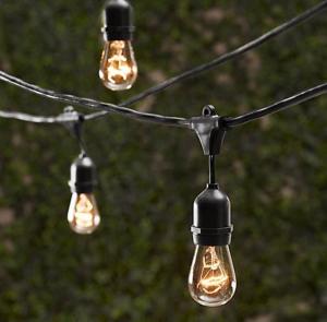 Quality PVC Outdoor String Light E26 E27 S14 Edison Bulb Included Waterproof LED G40 wholesale