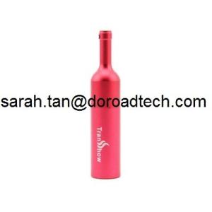 Quality Original High Quality Real Capacity Red Wine Bottle Metal USB Flash Drives wholesale