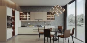 Quality Modern Slab Kitchen Cabinets Plywood Furniture Corner Wall Cabinets wholesale