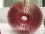 Red Anodized Aluminum Sunflower Radiator Led Cylindrical Heat Sink For Tracking