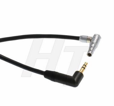 Cheap 3.5mm 1/8'' TRS to Right Angle Lemo 00B 5 Pin Audio Cable for sale