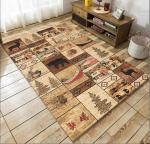 80*200cm Living Room / Hotel Carpet With American Style Animal And Flower Ethnic