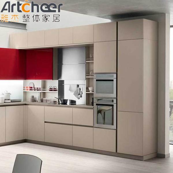 Customized Color Kitchen Cabinets Solid Wood Assemble Laminated Vantage Design
