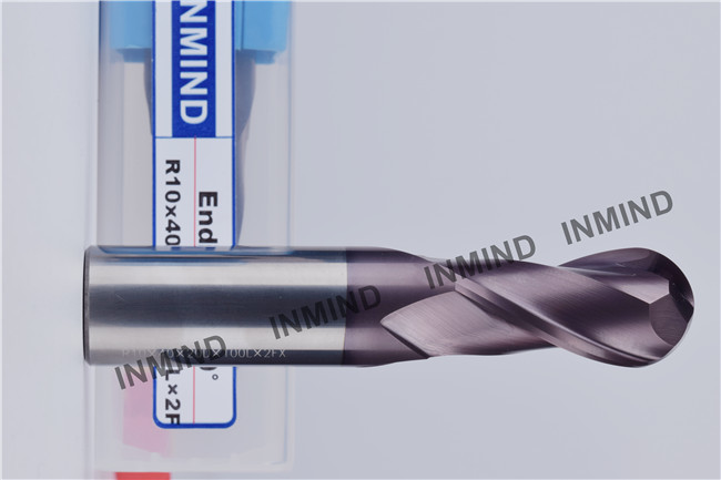 Micro Grain Size HRC50 Ball Nose End Mill With AlTiN Coating H6 Tolerance