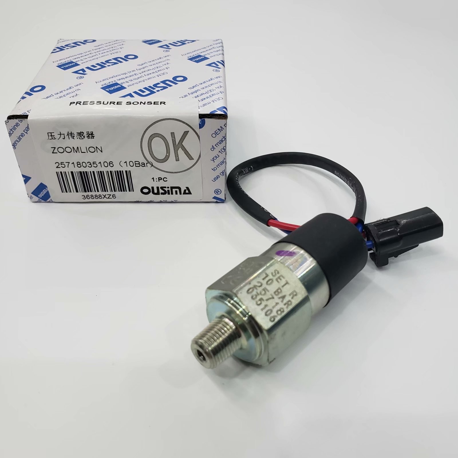 OUSIMA Pressure Sonsor 25718035106 10Bar For Excavator ZOOMLION