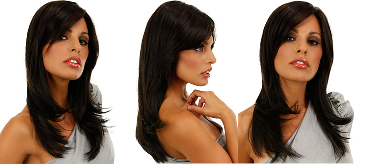 Premium Soft 16 Inch Long Synthetic Wigs Normal Lace Silky Straight