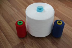 Quality Raw White Bright Dyed Polyester Yarn , 100% Spun Polyester Sewing Thread wholesale