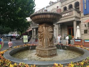 Quality Garden water sandstone fountain with pool, china marble sculpture supplier wholesale