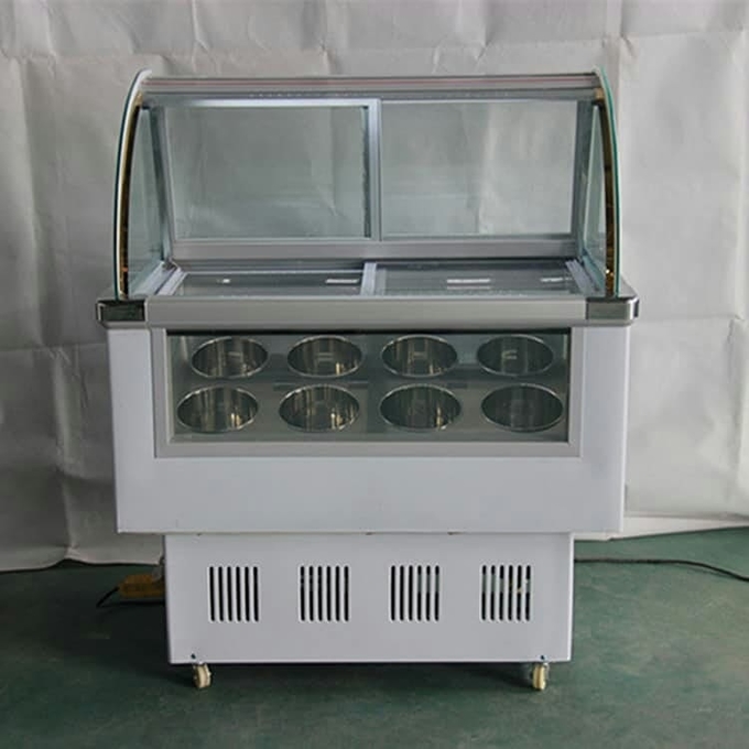 Haagen-dazs style ice cream refrigeration display cabinet direct cooling freezer 1