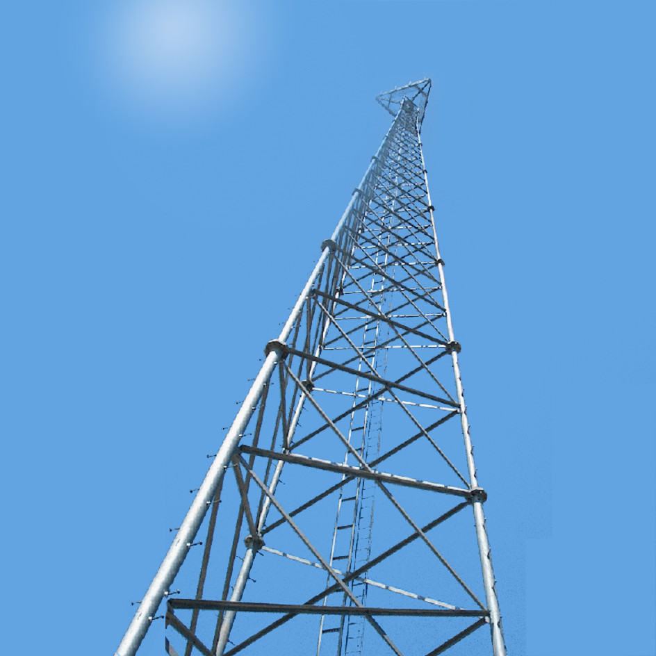 Hot Dip Galvanized 25m Lattice Tubular Steel Tower