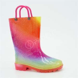 Quality 35EU Glitter Light Up Rain Boots , Flexible Non Slip Rain Boots wholesale
